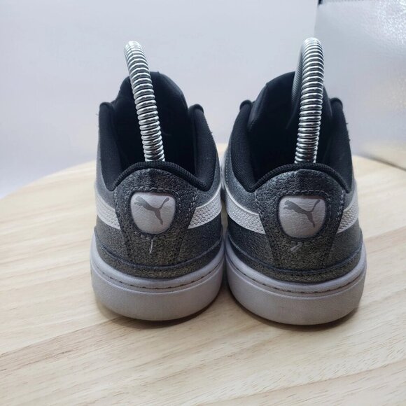 Puma Vikky V3 Glitz Youth Girls size 4.5 Silver Sneakers Casual Shoes 38470101 - Picture 5 of 7